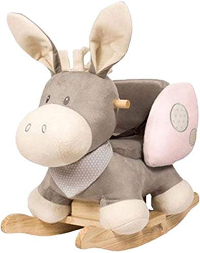 Nattou Schaukeltier Esel Cappuccino, 10-36 Monate, 60 x 39 x 50 cm, Rosa