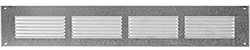 Ventilationsgaller frånluftsgaller med insektsskydd frånluft förzinkat metallgaller (400 x 100 mm, zink)