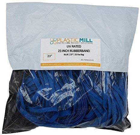 PlasticMill 23 Jumbo Rubber Band: 23 Inch, Blue, UV Rated 25 Pack.