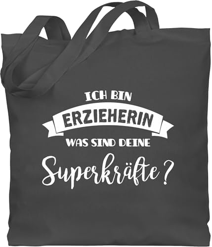 Shirtracer - Baumwolltasche - Beruf und Job Geschenke - Ich bin Erzieherin was sind deine Superkräfte