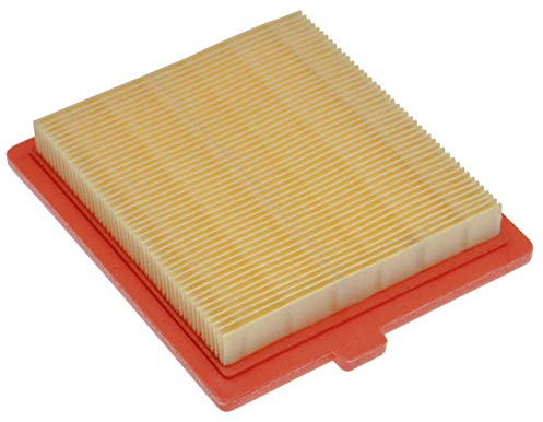 vhbw filtro di ricambio (1x filtro dell'aria) compatibile con Castelgarden/GGP/STIGA SV150, SV150M tagliaerba - 12,2 x 10,8 x 2 cm, arancione/giallo
