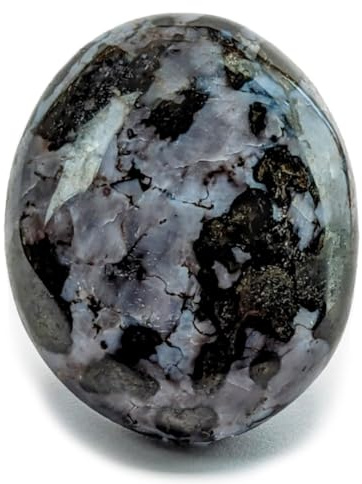 Gabbro Pierre Naturelle, Cristal Thérapeutique de Lithothérapie, 100% Fait-Main dans l'Atelier Familial, Pierre Précieuse de Bien-être, Méditation, Reiki et Chakra, Galet format Poche [Eusice]