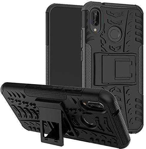 Verco Schutzhülle für Huawei P20 Lite Hülle, Armor Outdoor Handyhülle für P20 Lite Case Panzer Hardcase [Cover geeignet für Baustelle], Schwarz