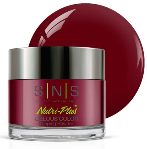 SNS Nail Dip Powder, Gelous Color Dipping Powder - Cardinal Rouge (Red) - Long-Lasting Dip Nail Color Lasts up to 14 days - Low-Odor & No UV Lamp Required - 1 Oz