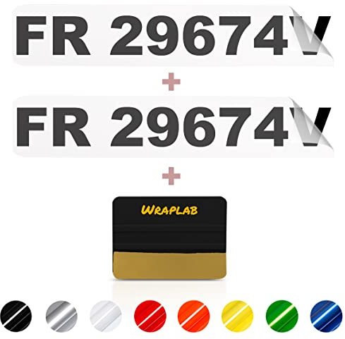 Wraplab Bootskennzeichen Aufkleber | Für Boot, Jet Ski, Segelboot, Katamaran, Rigid | In Mehreren Farben und Größen erhältlich (Backbord/Steuerbord)