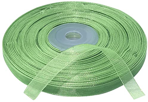 AERZETIX - C50873 - Organzaband glänzender dekorativer organza - 6mm x 45 meter - militärgrün - kreative projekte nähkunst geschenkverpackung zur geburtstagsfeier