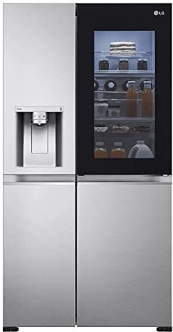 LG InstaView 635L Door-in-Door Fridge Freezer, Stainless