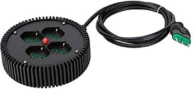 Fanton 42040 - Multipresa ciabatta rotonda in PVC resistente agli urti 4 prese bipasso 16A - cavo 2 mt - spina italiana grande + disgiuntore termico made in italy