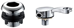 Supports de pommeau de douche - Manchon de lavabo chromé - Femelle (ABS) et Bras de douche salon sans rouille x 2