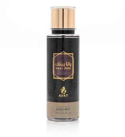 AYAT PERFUMES – Niebla Corporal Perfumada YANA PINK 250 ml – Cuerpo niebla niebla cuerpo fragancia oriental para mujer – Hecho en Dubai