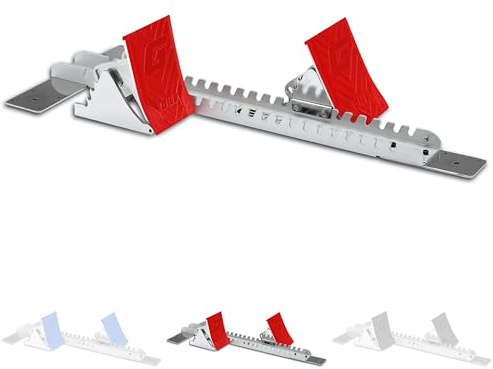 Gill Athletics G2 Track Starting Block Red Pedals - Starting Blocks Track and Field, Running Blocks for Track Athletes, Track and Field Equipment