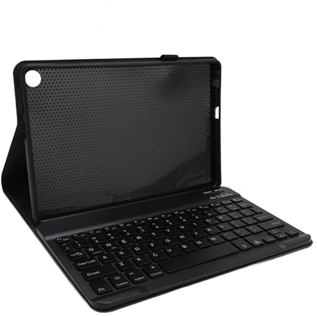 Sxhlseller Tablet Case with Keyboard Removable, Wireless Bluetooth PU Leather Keyboard Case for Tab M10 Gen 3 10.1 Inch Tablet, Portable Travel Tablet Sleeve (Black)