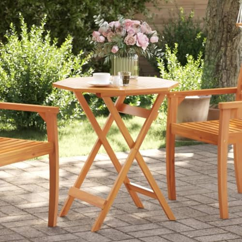 Sufrk Gartentisch Klappbar Lounge Tisch Outdoor Dining Tables Esstische Gartentische Ø70x75 cm Massivholz Akazie