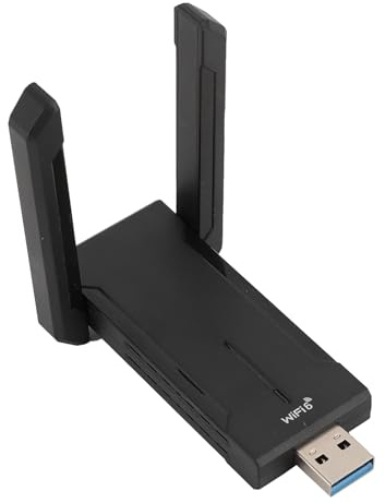 Zunate Adaptador WiFi USB para PC Portátil de Escritorio, USB 3.0 WiFi Dongle 5374Mbps Adaptador de Red USB Inalámbrico Gigabit con Banda Dual 2.4g/5g y Antena de Alta Ganancia para