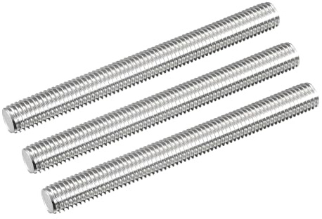 QUARKZMAN 3 Stück Gewindestange M12 x 120mm Vollgewindestange 304 Edelstahl V2A Gewindestangen A2 Metrisch Gewindebolzen VA Gewindestab Rechtsgewinde Gewindestift