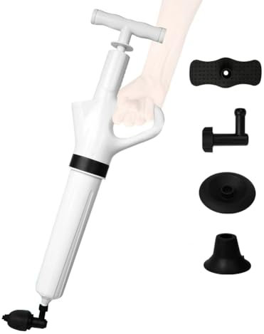 Kznifmk Desatascador de Aire A Alta Presión de Sleek Home: Desatascador y Eliminador de Obstrucciones de Desagües para Inodoros y Desagües