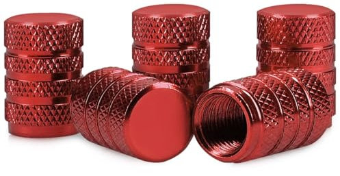 4 Stück Aluminum Alloy Air Caps Cover für VW Transporter T5 T6 ab 2021, Alu Ventilkappen Ventildeckel Ventilabdeckung Reifenventil-Kappen,D