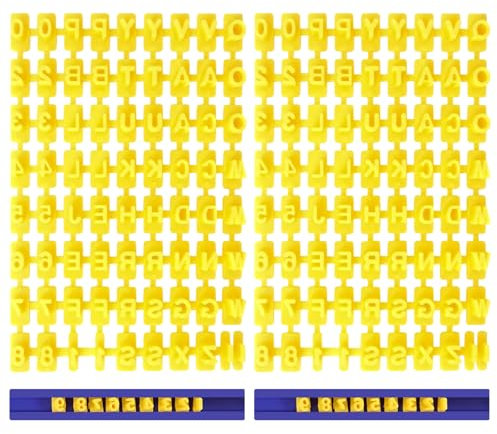 Juego de 2 sellos de letras para arcilla, sello del alfabeto, 144 sellos de galletas, para hacer galletas, letras, sellos, pasteles, pasteles, letras de mensaje