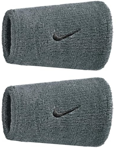 Nike Unisex Swoosh Classic Doublewide 2Pk Armband, Cool Grey/Black, One Size