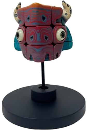 CVQJL Monster -Skulpturenwürfelspielzeug, Tabletop -Skulptur, Tierwürfelskulptur, lustige Künstler skulpturaler kreativer Schreibtischdekor, Entspannungshilfsspielzeug für Kinder und Erwachsene