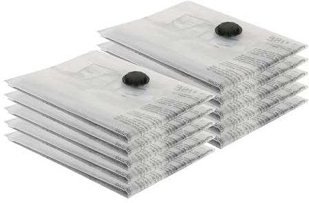 Harbour Housewares Vacuum Storage Bags - Large (60 x 80cm) | 10x Heavy Duty Reusable Clothes Duvet Bedding Travel Moving Packing Suction Space Saver Organiser Zip Lock Luggage Bag