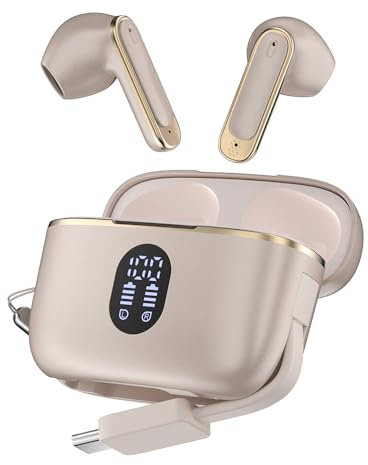Wireless Earbuds Bluetooth 6.0 Headphones in Ear with Mic, LED Display, Noise Cancelling wireless Earphones 50H Playtime ear buds bluetooth with Reverse Charging Case for iPhone Samsung Android