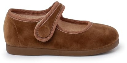 Pisamonas Mary Janes Sammet Med Klädd Rem Och Knapp Size 23 Color Brun