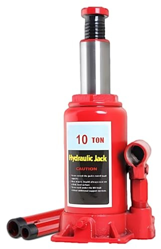 Crick Idraulico per Auto 10 Tonnellate, Martinetto Idraulico, Cric a Bottiglia Portatile per Auto, SUV, Veicoli Industriali e Officine, Gamma di sollevamento 200-320mm