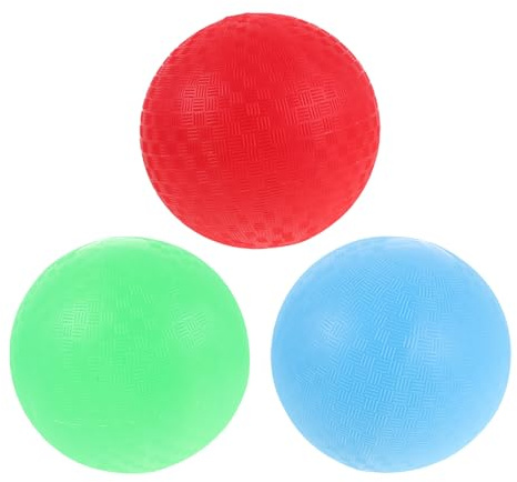 Gatuida Lot de 3 Ballons de Jeu gonflables en PVC pour Enfants et Adultes, Jeux d'intérieur et d'extérieur, Kickball, Dodgeball et Plus