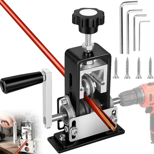 1-25mm Wire Stripper Machine, Hand Crank or Electric Drill Powered | Portable Aluminium Cable Stripping Tool with Hardened Alloy Steel Blade for Scrap Copper Recycling