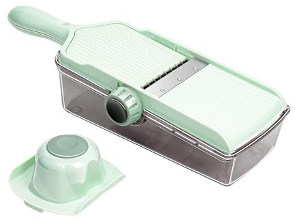 Herramienta Manual de preparación de alimentos, rebanador de verduras con contenedor, cortador de patatas multiusos, utensilio de cocina fácil de usar, cortador de verduras