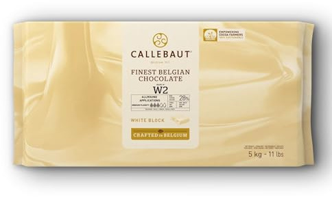 Callebaut W2 Finest Belgian White Chocolate Block 5kg Min 28% Cocoa Solids
