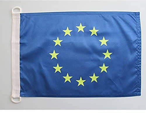 AZ FLAG Bootsflagge Europäische Union 90x60 cm Kunststoffringe | Für außen und Boote Bootsflagge wetterfest mit doppelten Nähten und verstärkten Kanten Mesh-Polyester
