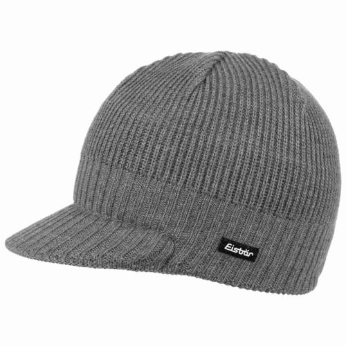Eisbär Mütze Herren Paul 2.0 Cap - Merino Wintermütze für Männer - mit Fleece für Schutz gegen Wind & Kälte - Strickmütze mit Schirm Cap mit Visor Haube aus Österreich