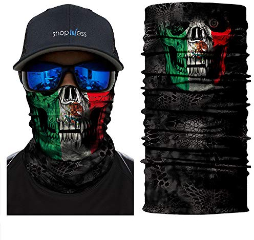 ShopINess® multifunktionell huvudbonad bandana – skalle (Mexikansk stil)