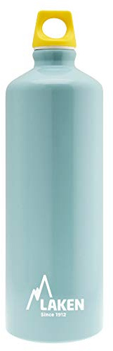 Laken Futura Aluminium Drinking Bottle Narrow Opening Screw Cap with Loop 1 L Light Blue