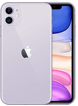 Apple iPhone 11, 64GB, Purple - Unlocked (Renewed)