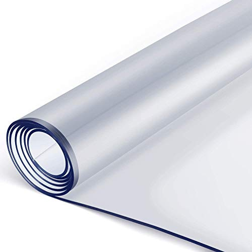 Schreibtischunterlage, 150 x 60 cm, transparenter Tischschutz, 2 mm, weiches PVC, transparent, für Büro, Schreibunterlage, Zuhause, Zeichenmatte, wasserdicht, rutschfest, Tischdecke