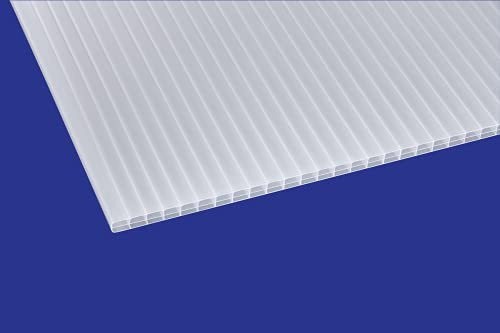 Polycarbonat ECO Stegplatte 16mm, opal, Steg 3-Fach, 16/25/3 ECO 980mm x 4000mm