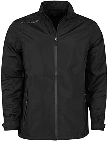 Island GREEN Mens Waterproof Jacket - Black - L