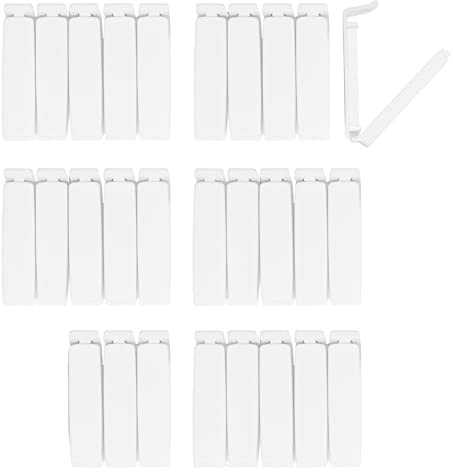 White Beauties Tütenclips (28 Stück) by Lifestyle | 28 Verschlussclips/Beutelklammern/Lebensmittel Aufbewahrung Clips in der Farbe weiß, jeweils mit 7.3 cm Länge