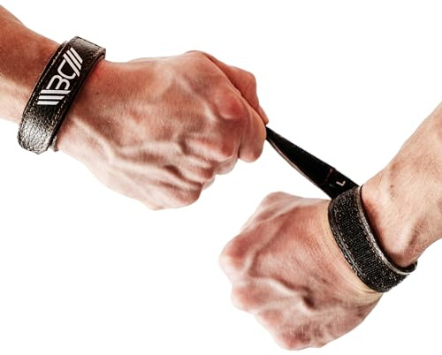WARM BODY COLD MIND premium läderhandledsomslag för olympisk tyngdlyftning, handledsstöd, fitness, viktlyftning, styrketräning, handledsbandage för styrketräning crossfit (brun, M)