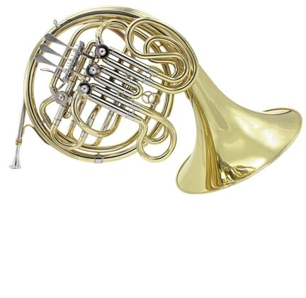 Waldhorn-Set Vierklappiges Doppelhorn Verbundenes Transponiertes Horn Vierklappiges Doppelreihiges Horninstrument
