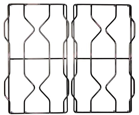 FIGEVIDA Kit 2 griglie in ferro smaltato nero lucido 485 x 255 mm. per cucina piano cottura 4 fuochi a gas - P0266/KIT per Ariston