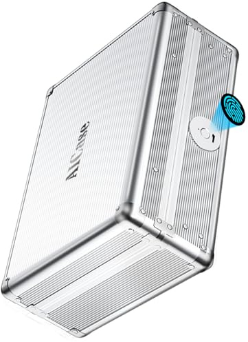 AICase Caja de almacenamiento biométrica de huellas dactilares, caja de seguridad portátil para dinero en efectivo, caja de seguridad, cerradura de combinación para coche, hogar, oficina, viajes_01