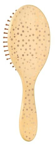 Wooden Hair Brush Paddle Brush For Natural Hair Wooden Hairbrush For Women Natural Hair Brush Rose Gold Confetti Dp-09