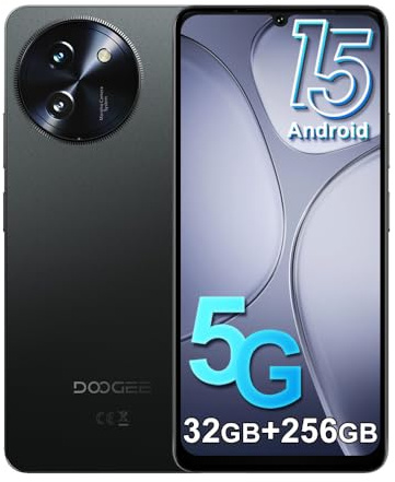 DOOGEE Note 59 Pro Android 15 Mobile Phone 5G,32GB+256GB/2TB,6.75 HD+120Hz Smartphone,6250mAh 16MP AI Camera,UNISOC T8200,Dual SIM Free Unlocked Mobile Phones 2025,NFC/Widevine L1/OTG/Face ID (BLACK)