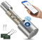 Fingerprint Door Lock, Waterproof Smart Lock, Biometric Fingerprint Door Lock with App and Smart Card, Adjustable Length for 75-100mm Door Keyless Password and Bluetooth Smart Electronic Door Lock