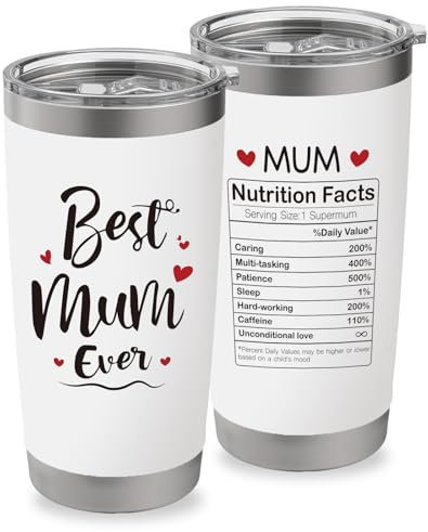 NOOMII Birthday Gifts for Mum- 20oz Tumbler Mum Birthday Gifts from Daughter, Son –Travel Mug