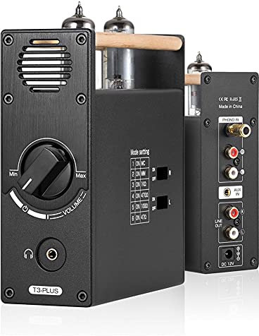 8KLANMMQ Mini Vacuum Tube Preamp Mm/MC Phono Stage for Turntables Pre-Amplifier Desktop Headphone Amp